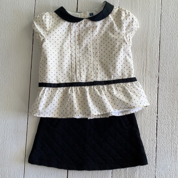 Janie and Jack Blouse and Black Skirt 4 - Picture 5 of 5